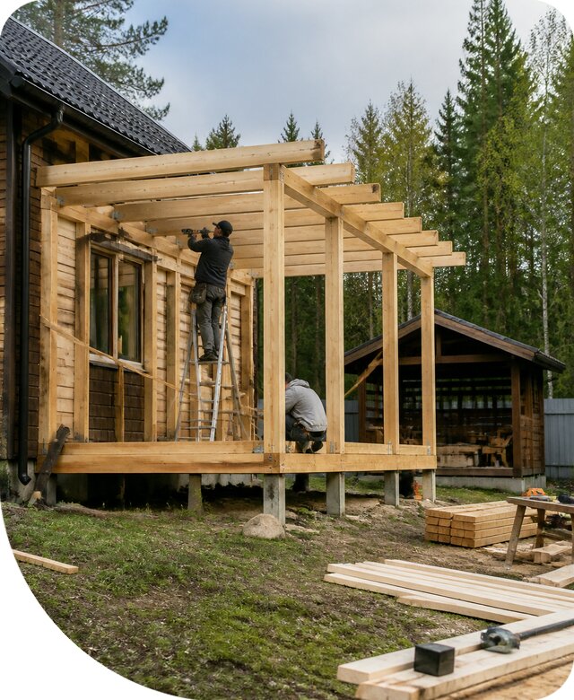Строительство пристроек и построек на участке в Одинцове